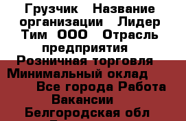 Грузчик › Название организации ­ Лидер Тим, ООО › Отрасль предприятия ­ Розничная торговля › Минимальный оклад ­ 12 000 - Все города Работа » Вакансии   . Белгородская обл.,Белгород г.